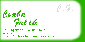 csaba falik business card